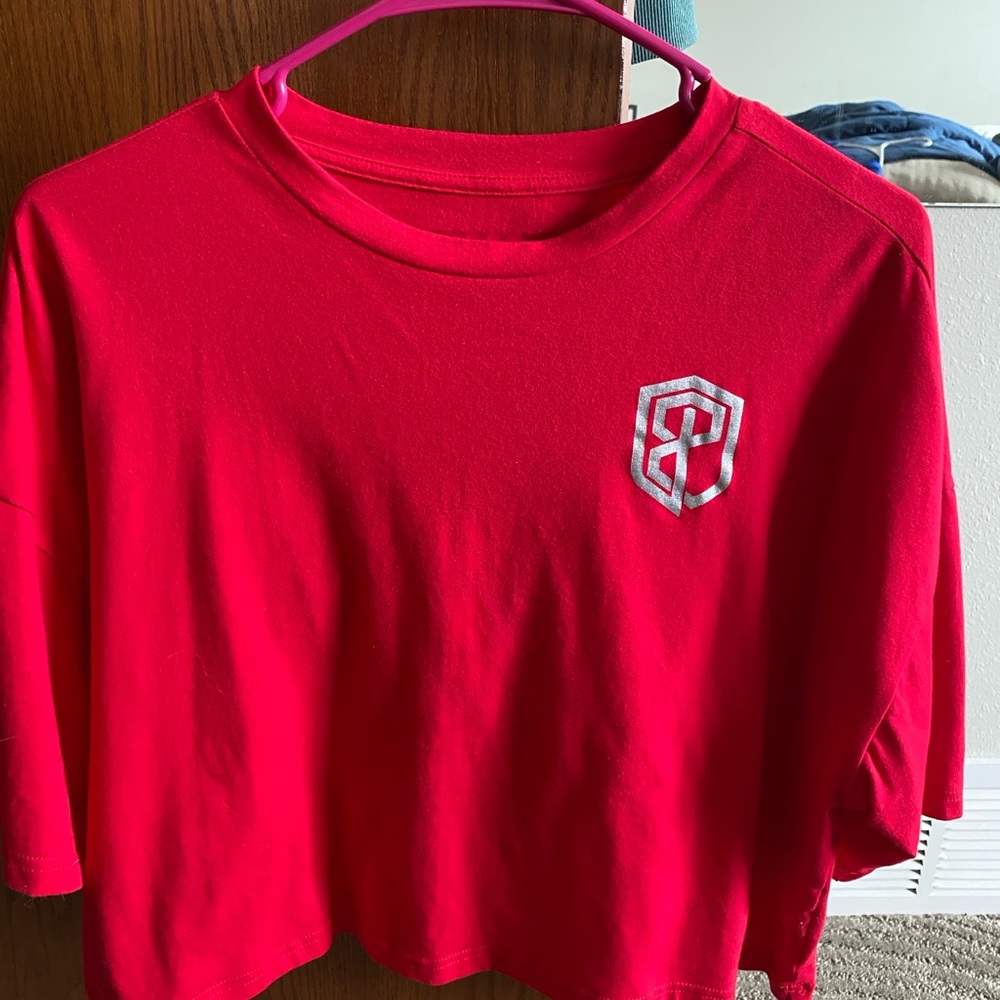 Born Primitive Training Cropped Tee Red Lava New XL
